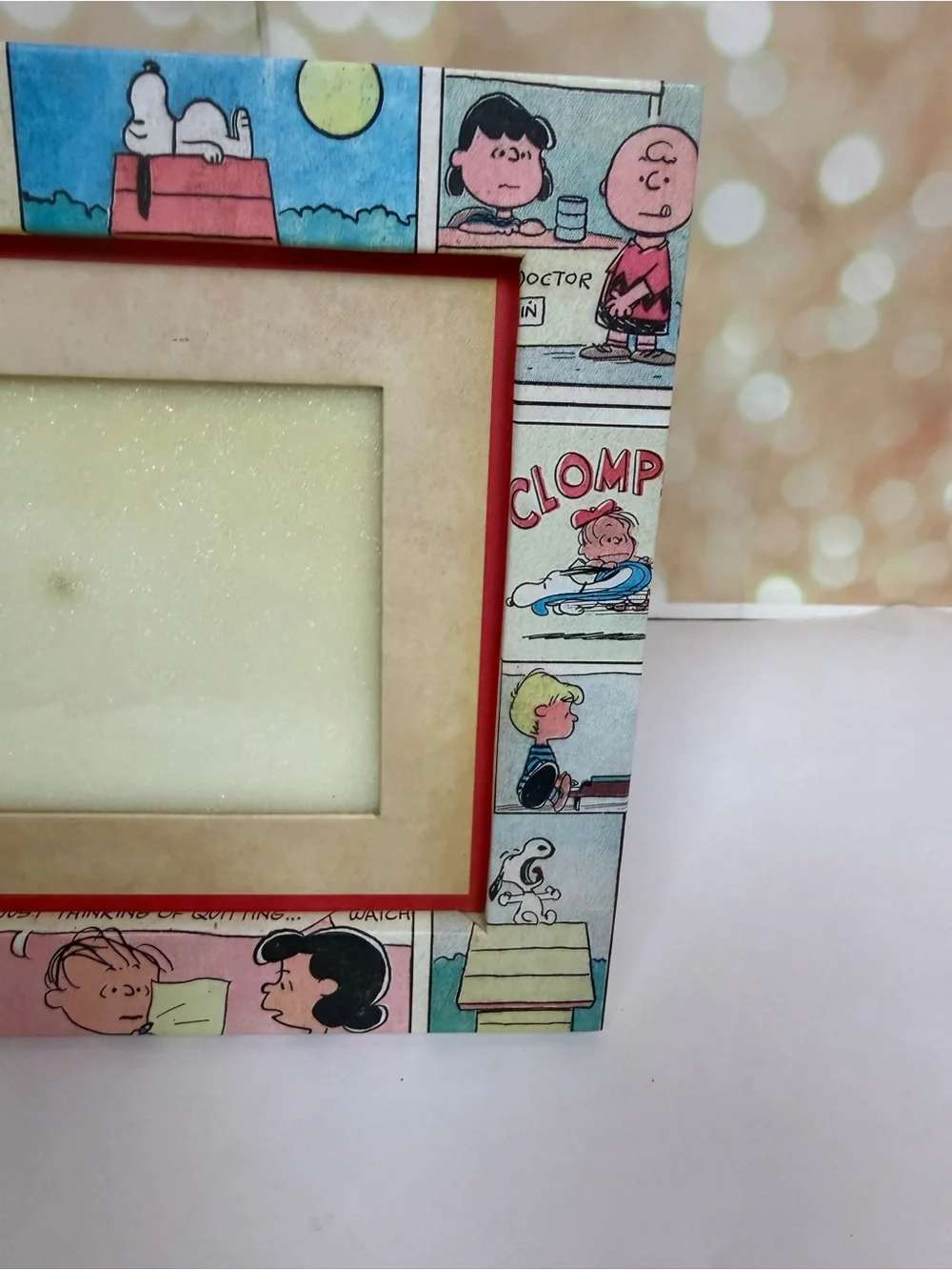 Hallmark Peanuts Comic Strip Multicolor Picture Frame with Red Inner Trim